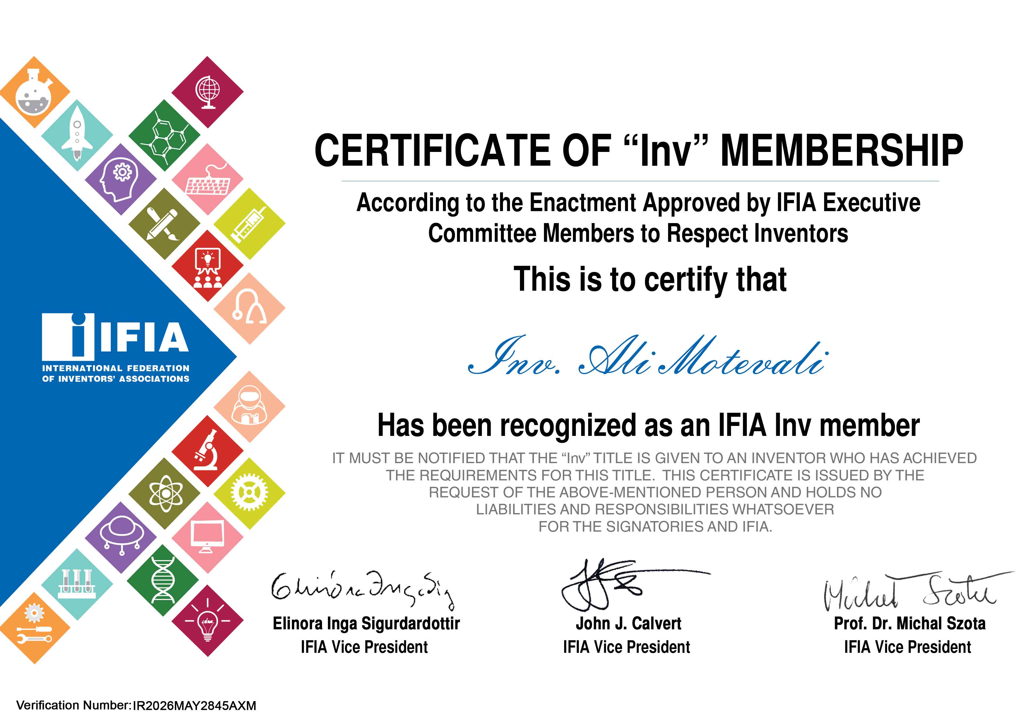 مدرک INV Member